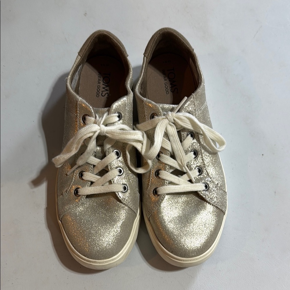 TOMS Sparkling Silver Casual Shoes